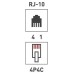 Разъем телефонный UTP, RJ-9 (4P4C), CAT 3 REXANT