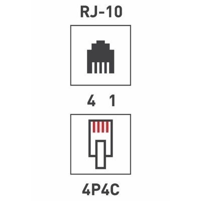Разъем телефонный UTP, RJ-9 (4P4C), CAT 3 REXANT