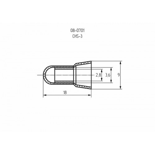 
Концевая изолированная заглушка КИЗ-1, ø 2,8 мм (1,0-2,5 мм²) REXANT