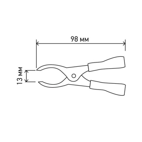 
Зажим «Крокодил» 50А, 98мм REXANT
