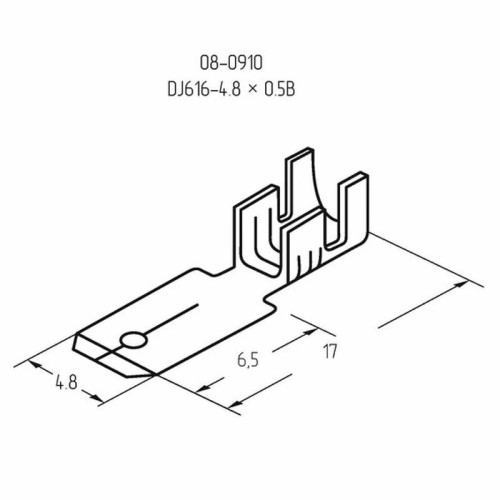 
Клемма плоская штекер 4.8 мм 0.75-1.5 мм² (РП-п 1.5-(4.8)) REXANT