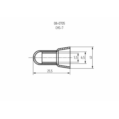 
Концевая изолированная заглушка КИЗ-7, ø 5,5 мм (8,0-10,0 мм²) REXANT