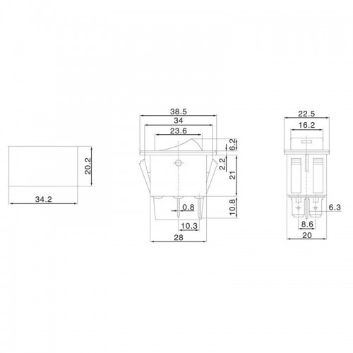 
Выключатель клавишный 12V 35А (4с) ON-OFFс красной LED подсветкой(ASW-17D)REXANT