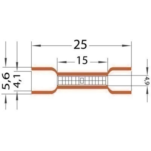 
Соединительная гильза изолированная L-26 мм 0.5-1.5 мм² (ГСИ 1.5/ГСИ 0,5-1,5) красная REXANT