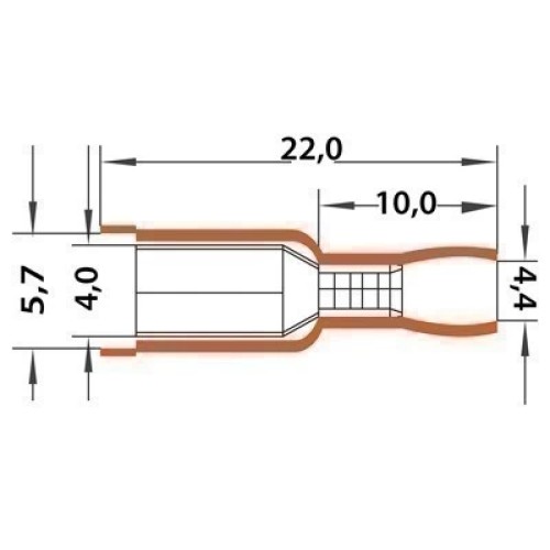 
Разъем штекерный изолированный гнездо 4 мм 1.5-2.5 мм² (РШи-м 2.5-4/РШИм 2-5-4 ) синий REXANT