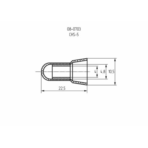 
Концевая изолированная заглушка КИЗ-5, ø 4,0 мм (2,5-5,5 мм²) REXANT