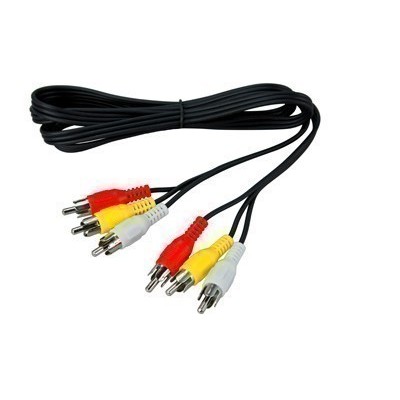 Шнур 3 RCA - 3 RCA, 1,5м, черный REXANT