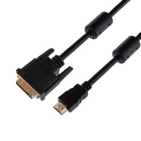 Шнур HDMI - DVI-D, 3м, Gold, с фильтрами REXANT Шнур HDMI - DVI-D, 3м, Gold, с фильтрами REXANT