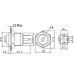 Индикатор металл Ø16 12В подсв/синяя LED (GQ16F-D)REXANT