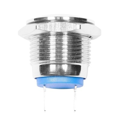 Индикатор металл Ø16 12В подсв/синяя LED (GQ16F-D)REXANT