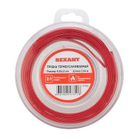 Трубка термоусаживаемая ТУТ нг 8,0/4,0мм, красная, ролик 2,44м REXANT