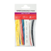 Набор термоусаживаемых трубок ТУТ нг №3 MULTICOLOR 2:1, упаковка 13 шт. по 10 см REXANT