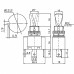 Тумблер 12V 30А (3c) ON-OFF однополюсныйс красной LED подсветкой(ASW-07D-2)REXANT (в упак. 1шт.)