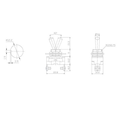 Тумблер 220V 10А (2c) ON-OFF однополюсныйMini(ASW-23)REXANT (в упак. 1шт.)
