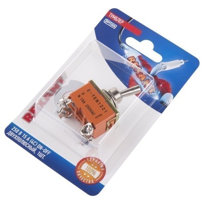 Тумблер 250V 15А (4c) ON-OFF двухполюсный(KN-201)REXANT (в упак. 1шт.)