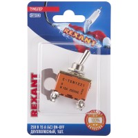Тумблер 250V 15А (4c) ON-OFF двухполюсный(KN-201)REXANT (в упак. 1шт.)