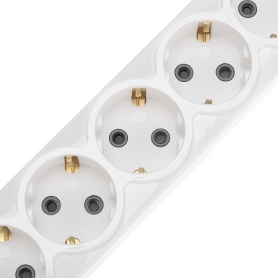 Удлинитель PREMIUM 6 гнезд, 5м, 3х1,5мм², с/з, 2 USB, белый REXANT