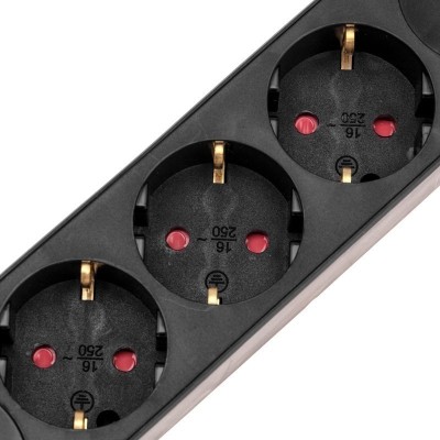Удлинитель STANDARD 3 гнезда, 3м, 3х1,0мм², с/з, с выключателем, 2 USB, черный REXANT