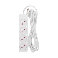 Удлинитель STANDARD 4 гнезда, 3м, 2х1,0мм², б/з, белый REXANT Удлинитель STANDARD 4 гнезда, 3м, 2х1,0мм², б/з, белый REXANT