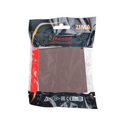 ZIMA Розетка с/з с крышкой ПБТ шоколад безвинтовой зажим/клемма IP44