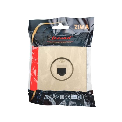 ZIMA Розетка телефонная евро золото