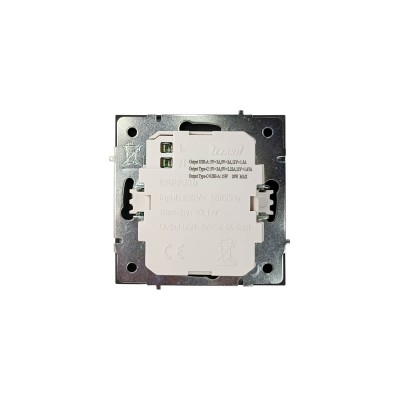 ZIMA Розетка TC+ USB разъем черный бархат