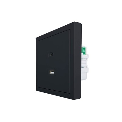 ZIMA Розетка TC+ USB разъем черный бархат