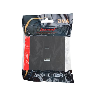 ZIMA Розетка TC+ USB разъем черный бархат