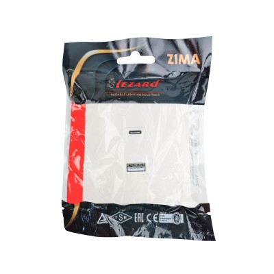 ZIMA Розетка TC+ USB разъем слоновая кость