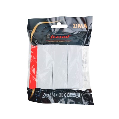 ZIMA Выключатель тройной белый безвинтовой зажим/клемма