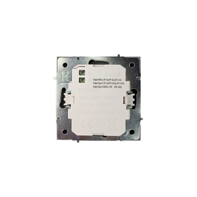 ZIMA Розетка TC+ USB разъем серый матовый