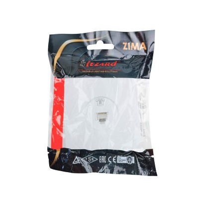 ZIMA Розетка телефонная евро белая