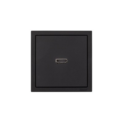 ZIMA Розетка HDMI одинарная чёрный бархат