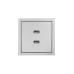 ZIMA Розетка 2-ая USB разъем серый матовый