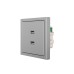ZIMA Розетка 2-ая USB разъем серый матовый