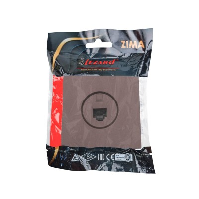 ZIMA Розетка компьютерная шоколад