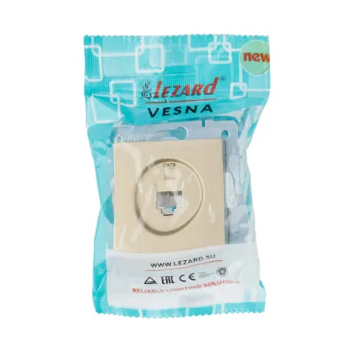 VESNA Розетка компьютерная Cat 6   золото