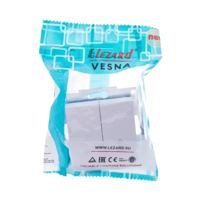 VESNA Выключатель проходной двойной   белый