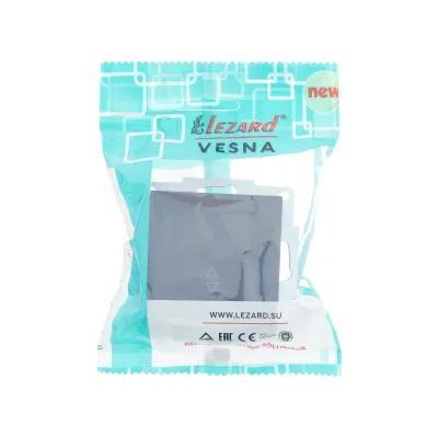 VESNA Выключатель проходной  графит
