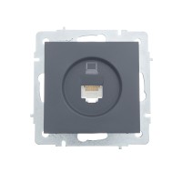 VESNA Розетка компьютерная – разъем Cat 5e – 1 пост  графит