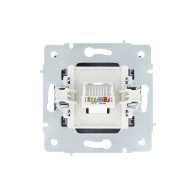 VESNA Розетка компьютерная – разъем Cat 5e – 1 пост  графит