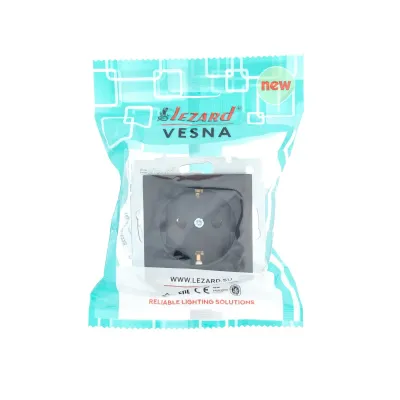 VESNA Розетка сз ПБТ   черный