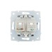 VESNA Розетка компьютерная + телефонная розетка Numeris (RJ45 Cat5e + Rj11)  графит