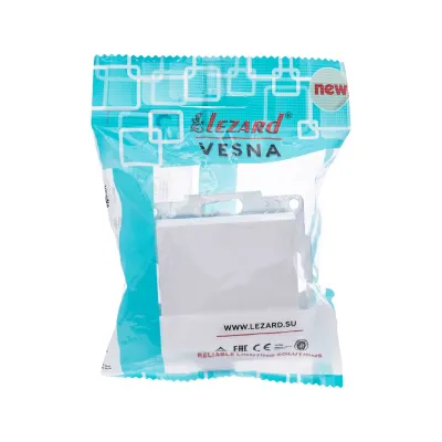 VESNA Выключатель с подсветкой белый