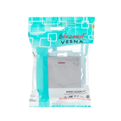 VESNA Выключатель с подсветкой платина