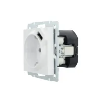 VESNA Розетка сз + USB разъём белый