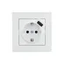 VESNA Розетка сз + USB разъём белый