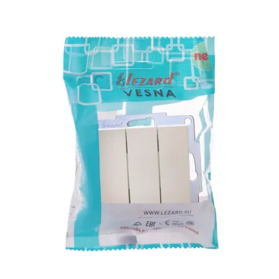 VESNA Выключатель тройной жемчужный