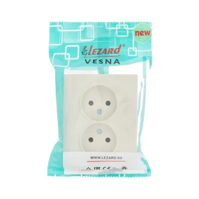VESNA Розетка 2-ая бз ПБТ жемчужный