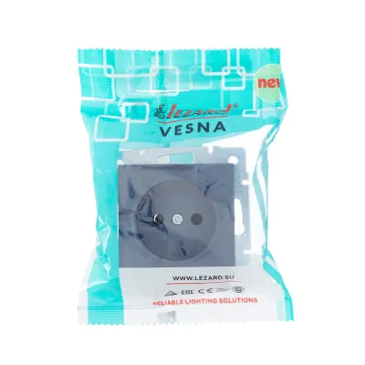 VESNA Розетка без заземления  графит